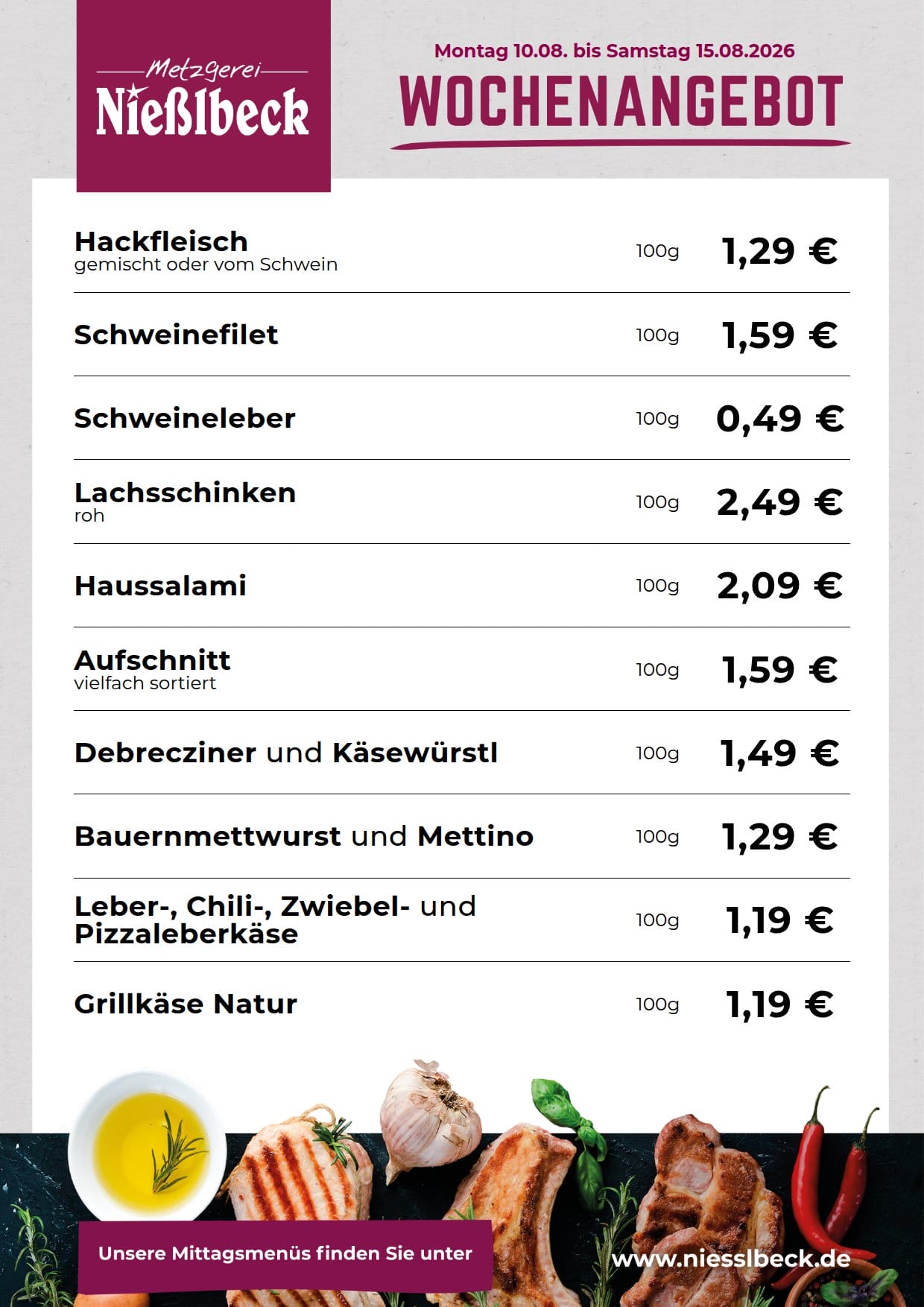 Wochenangebot KW 33