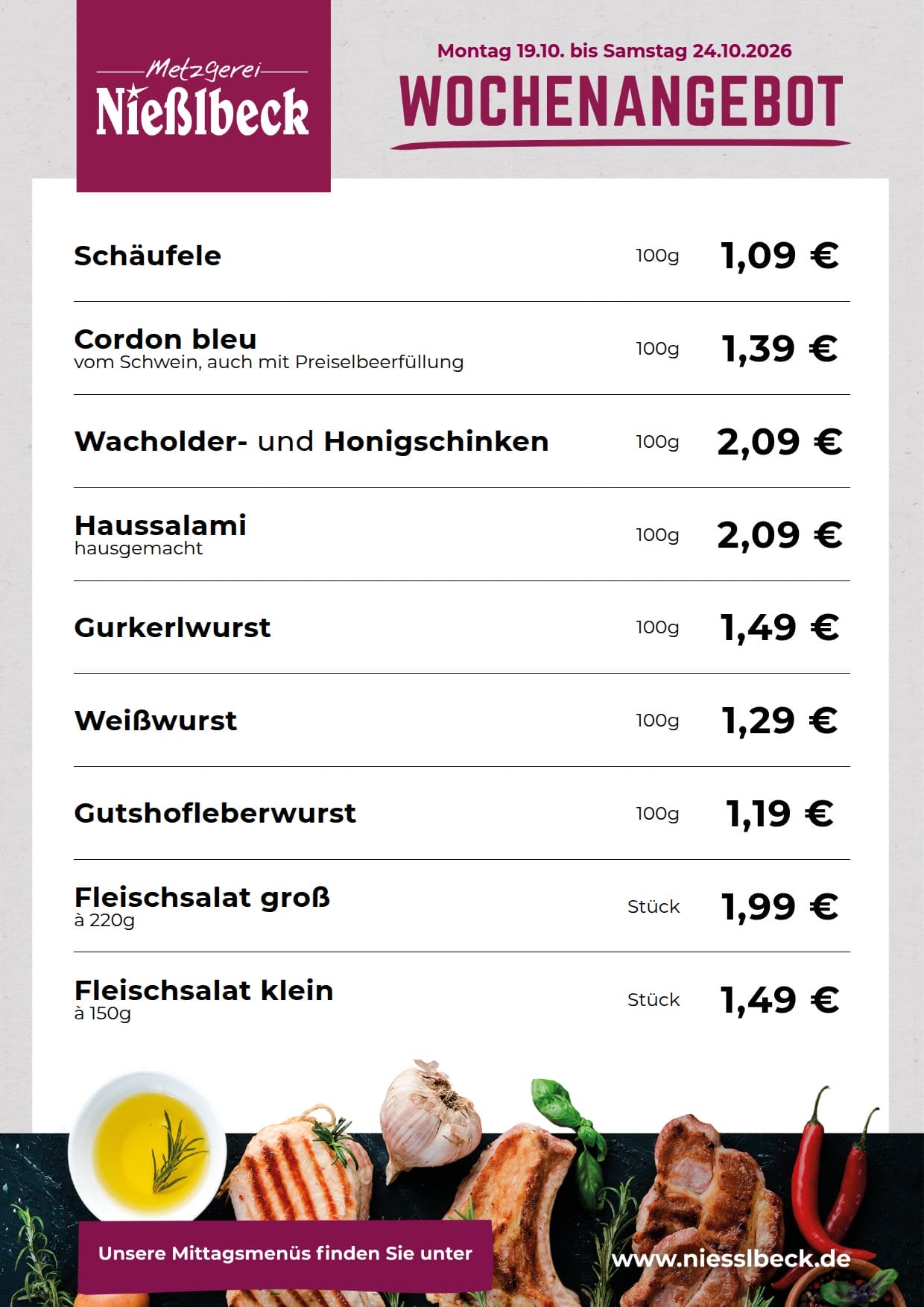 Wochenangebot KW 43
