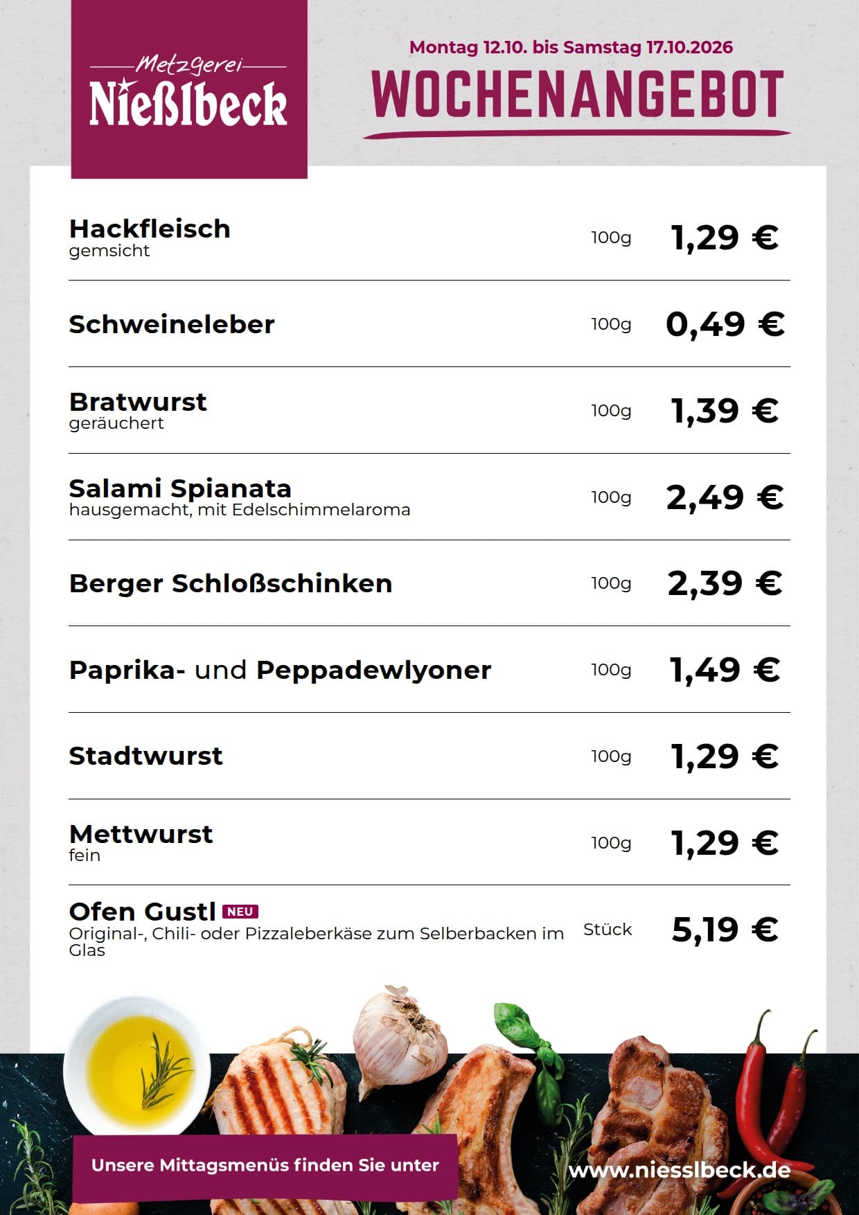 Wochenangebot KW 042